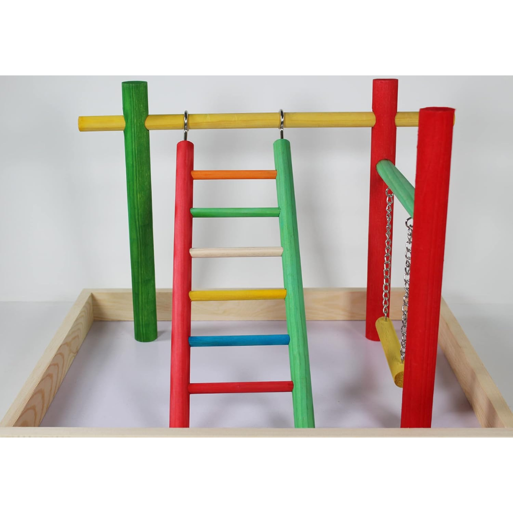 Large Wood Table Top Play Station (Without T-Perch) - 20"x15"x14"