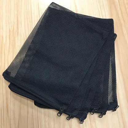 2pcs Polyester Filter Mesh Net Bag Aquarium Pond Filter Net Bag For Bio Ball Carbon Media Aquarium Fish Tank Isolation BlackBags