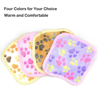 Soft Flannel Fleece Cat Dog Blanket Bed Mats Paw Foot Print Warm Pet Blanket Sleeping Beds Cover Mat For Dogs Cats Pets supplies