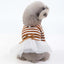 Stripe Dog Dresses for Small Dogs Girl Spring Summer Puppy Clothes Tulle Princess Skirts Party Birthday Pet Apparel