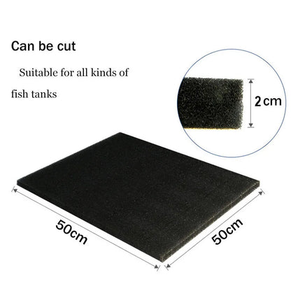 Cotton Aquarium Sponge Pad Filter in filter Practical Biochemical Fish Tank Spong Pond Black Foam Spong Aquarium Accessories