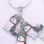 Siberian husky car key chains for men women pet dog pendant bag charm keychain key rings jewelry gifts