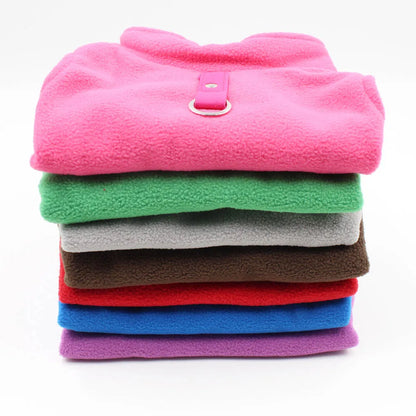 Solid Color Cat Clothes Winter Soft Kitten Sweater Sphinx Cat Fleece Vest Jacket for Small Medium Cats