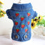 Spring Autumn Apparel Dog Jeans Jacket for Small Medium Dogs Cool Blue Pet Denim Hooded Coat Puppy Clothes Outfits