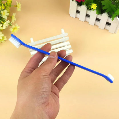 1pcs 22cm Handle Tooth Brush For Pet Dog Cat Plastic Healthy Toothbrush Mouth Cleaning Pet Cat Dog accessrioes Finger Brushes