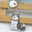 Siberian husky car key chains for men women pet dog pendant bag charm keychain key rings jewelry gifts