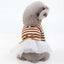 Stripe Dog Dresses for Small Dogs Girl Spring Summer Puppy Clothes Tulle Princess Skirts Party Birthday Pet Apparel