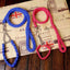 Heavy Duty Pet Dog Collar Leash Set Adjustable Obedience P Chain Collar Nylon Dog Leash Strap Lead Rope for Medium Large Dogs
