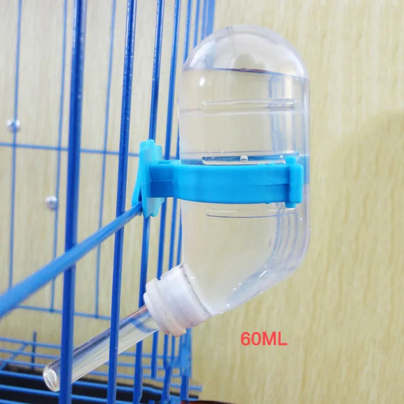 60ml Plastic Hamster Water Drinking Bottle Rat Pet Dispenser Cylindrical Feeder Cage Hanger Water Bottle Dispenser With Clip