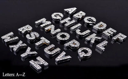 Custom Pet Name Dog Collar Luxury Rhinestone Letter Adjustable Personalized Blingbling Leather Dog Cat Collar Small Medium Dogs