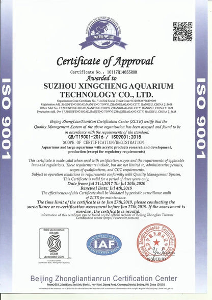 Cylindrical Acrylic Aquariums & Accessories Aquarium Oceanarium Project Sustainable Transparent any Sizes ISO9001:2015