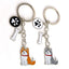 Siberian husky car key chains for men women pet dog pendant bag charm keychain key rings jewelry gifts
