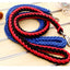 Large Dog Leash Traction Rope with Heavy Duty Buckle Hand-knitted Strong Durable Nylon Braided Leashes for Medium Big Dogs Bully