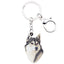 Bonsny Acrylic Cartoon Siberian Husky Dog Key Chains Keyrings Cute Animal Jewelry For Women Girl Ladies Handbag Charms Gift Bulk
