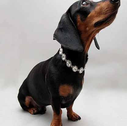 Bling Rhinestone Dog Necklace Jewelry Luxury Designer Gemstone Princess Dog Cat Wedding Collar for Small Medium Dogs Puppy