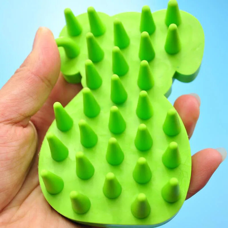 Massage Bathing Soft Needle Comb Pet Dog Cat Brush Grooming Accessories Clean Tools Silicone Brush Dog Cat Combs For Grooming