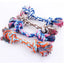1pcs19cm Dog Toys Dog Cat Durable Braided Bone Rope Toy Tooth Cleaning Care Puppy Cotton Chew Knot Toy pet supplies Dropshipping