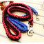 Large Dog Leash Traction Rope with Heavy Duty Buckle Hand-knitted Strong Durable Nylon Braided Leashes for Medium Big Dogs Bully