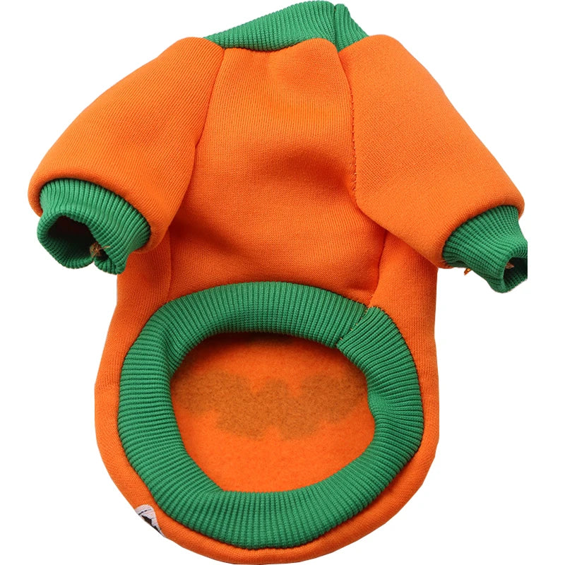 Halloween Pet Pumpkin Costume for Dogs Cats Christmas Puppy Dog Clothes Hoodie Maltese Yorkshire Pullovers Sweaters Clothing