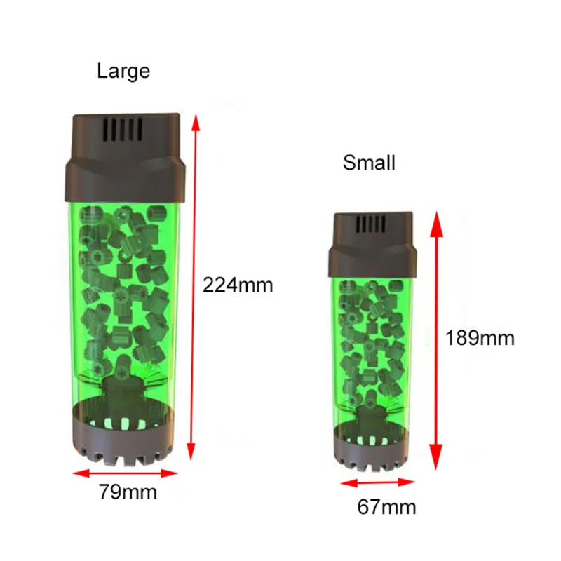 Aquarium Fish Tank Fluidized Moving Bed Filter Bubble Bio Media Filter Fish Tank Sponge With Sucker Air Stone And Sponge Filter