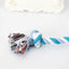 Tough Puppy Dog Toys Random Colors Cotton Double Knot Rope Chewers Toy for Small Dogs Playing Interactive Dental Pet Rope Toys