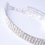 Bling Rhinestones Pet Collar, Adjustable Crystal Diamond Bone Pendant Wedding Collar Cat Dog Small Pet Elastic Necklace Jewelry