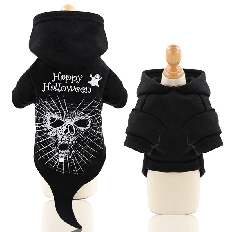 Halloween Pet Pumpkin Costume for Dogs Cats Christmas Puppy Dog Clothes Hoodie Maltese Yorkshire Pullovers Sweaters Clothing
