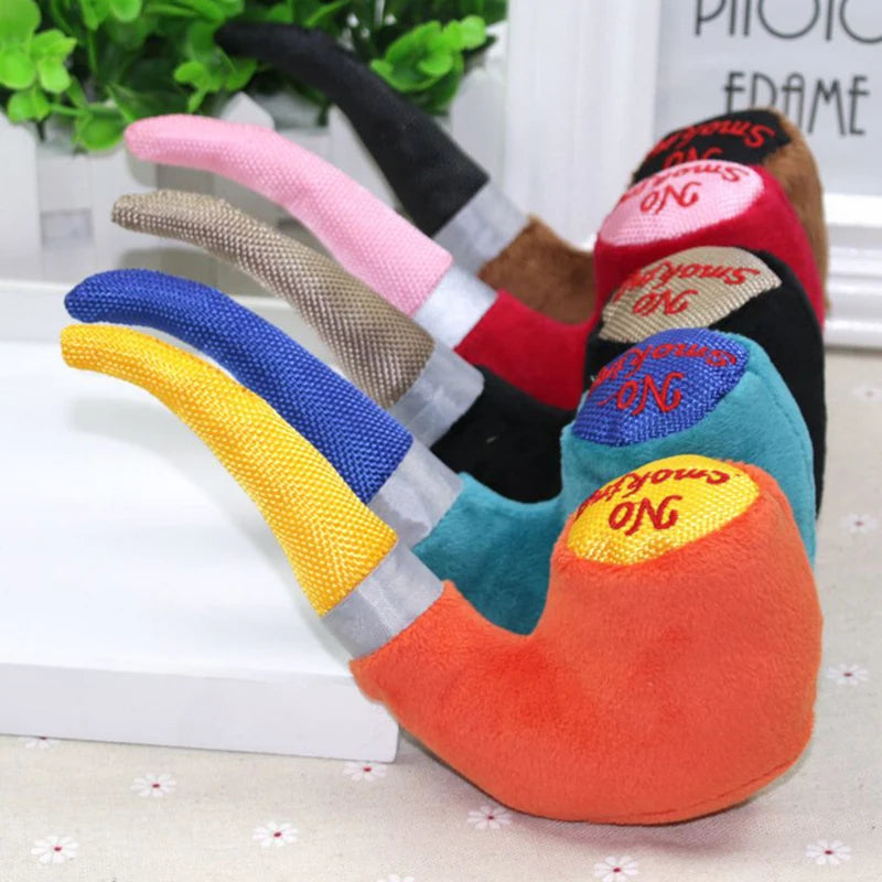Plush Pipe Slippers Dog Chew Toy Squeaky Pet Toys for Small Dogs French Bulldog Yorkshire Puppy mascotas Supplies Cleaning Teeth