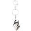 Bonsny Acrylic Cartoon Siberian Husky Dog Key Chains Keyrings Cute Animal Jewelry For Women Girl Ladies Handbag Charms Gift Bulk