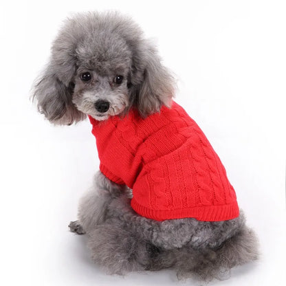 8 Colors Puppy Dog Sweater for Small Dogs Winter Warm Pet Dog Clothes for Yorkshire Chihuahua Pullover Pets Clothing ropa perro