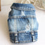 Dog Denim Jacket for Small Medium Dogs Yorkie Chihuahua Bulldog Beagle Pet Clothes Cool Dog Jean Coat Puppy Lapel Vest Apparel