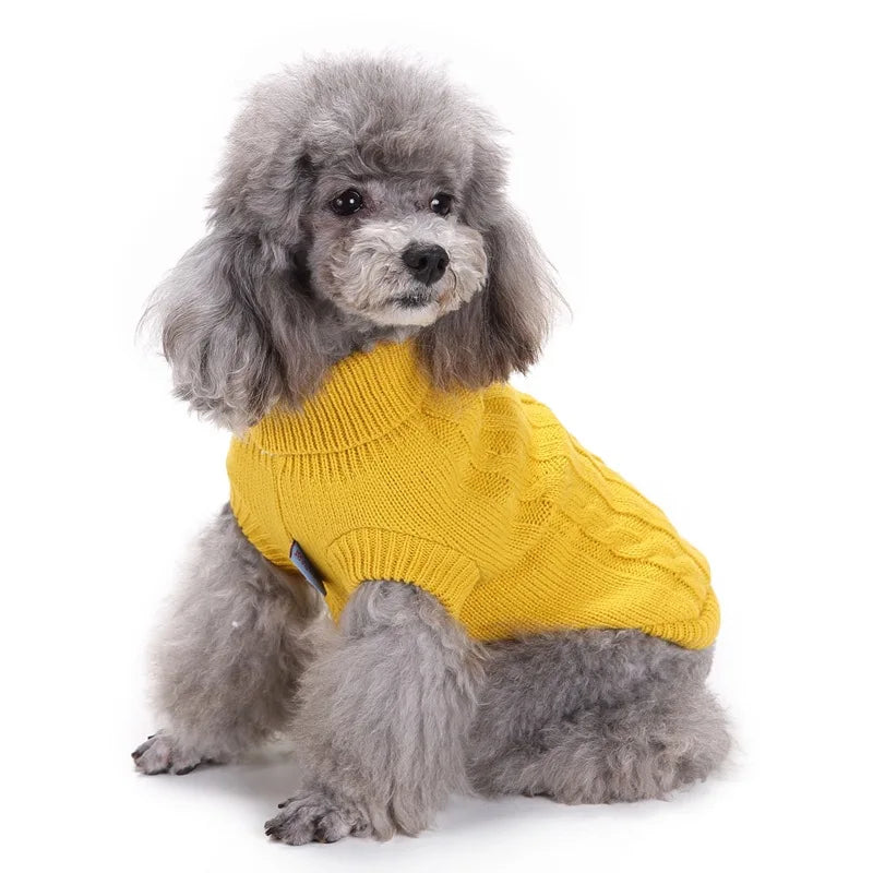 8 Colors Puppy Dog Sweater for Small Dogs Winter Warm Pet Dog Clothes for Yorkshire Chihuahua Pullover Pets Clothing ropa perro