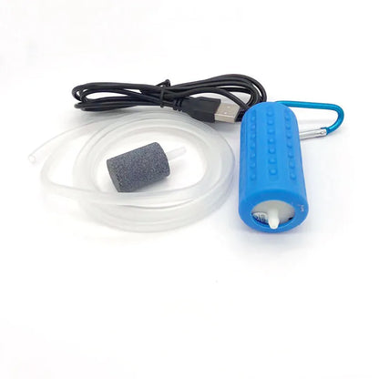 New Aquarium Mini USB Oxygen Air Pump With Stone Accessories Check Valve Mute Hose Energy Saving Supplies Fish Tank Accessories