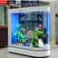 Small and medium-sized ultra-white glass hot bending tank bullet large screen ecological goldfish tank aquarium