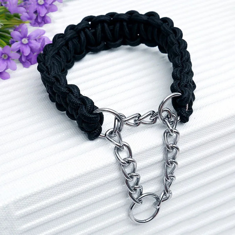 130cm Pet Dog Leash Double Row Adjustable Pet Collar Nylon Leash Double Colors Canvas For Medium Large Dogs Accessoires Hot-Sale