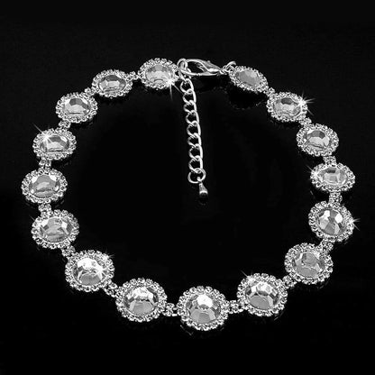 Bling Rhinestone Dog Necklace Jewelry Luxury Designer Gemstone Princess Dog Cat Wedding Collar for Small Medium Dogs Puppy