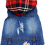 Pet Clothes for Small Medium Dogs Cool Dog Denim Jacket Puppy Sleeveless Dark Washed Jeans Costume Spring Lapel Pet Coat