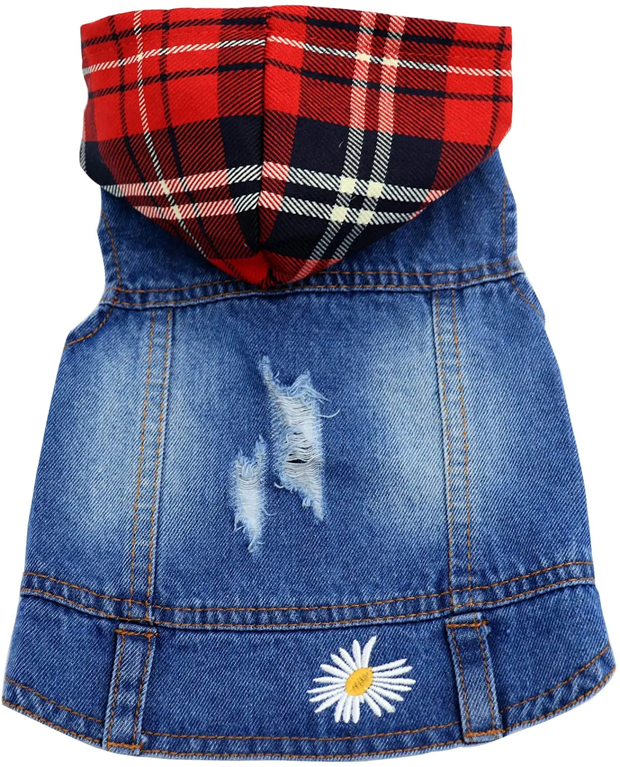 Spring Dog Denim Jacket for Small Medium Dogs Puppy Hoodies Jeans Hooded Coat Chihuahua Yorkie Beagle Clothes Pet Supplies
