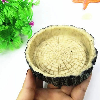 Pet Reptile Feeder Bowl Resin Aquarium Basin Food Water Pot Reptile Turtle Tortoise Scorpion Lizard Crabs Supplies Dropshipping