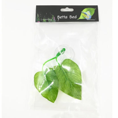 1Pc Artificial Aquarium Leaf Plants Decoration Betta Fish Rest Spawning Ornamental Plant Betta Fish Play Relax Hide Leaf Hammock