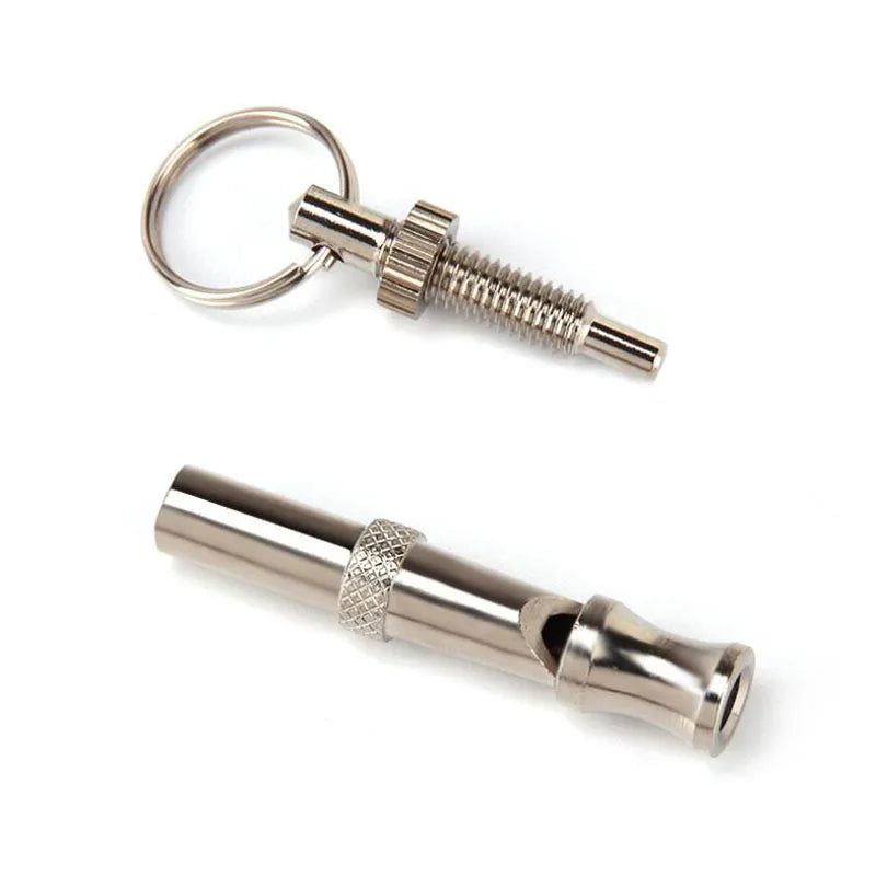 Puppy Pet Dog Whistle Two-tone Ultrasonic Flute Stop Barking Ultrasonic Sound Repeller Cat Dog Training Equipment Keychain