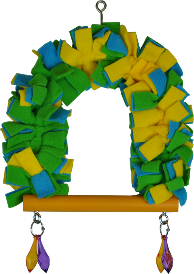 Happy Beaks Small Size Hanging Fleece Bird Toy