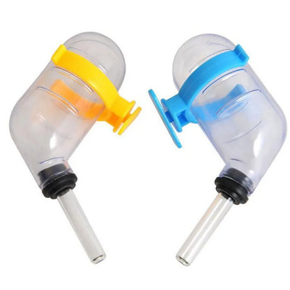 60ml Plastic Hamster Water Drinking Bottle Rat Pet Dispenser Cylindrical Feeder Cage Hanger Water Bottle Dispenser With Clip