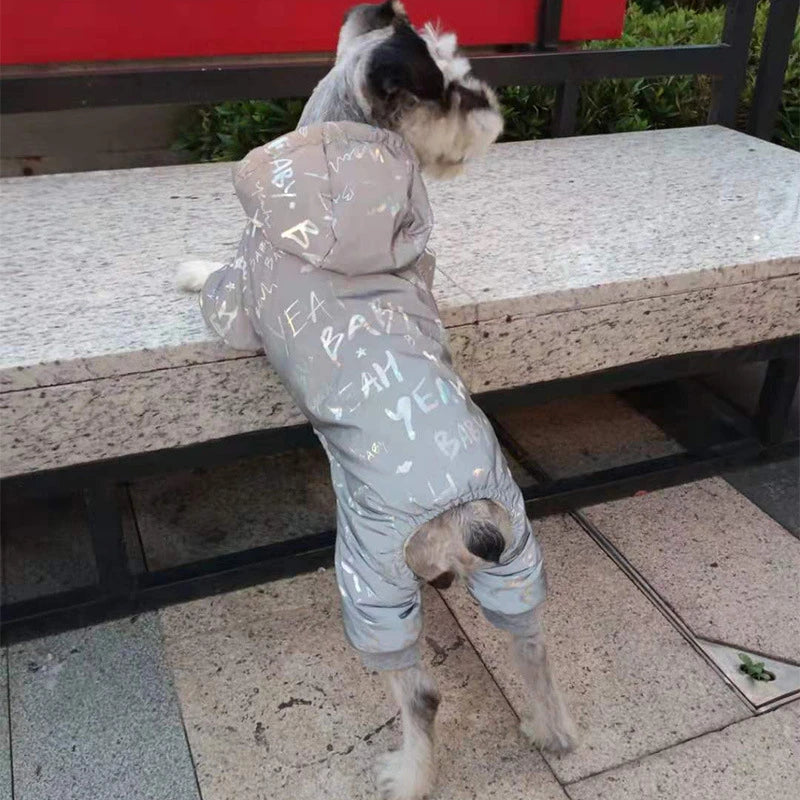 Overalls for Dogs Waterproof Winter Dog Jumpsuit Thick Fleece Cold Weather Jacket Coat Yorkie Chihuahua Small Medium Dog Clothes