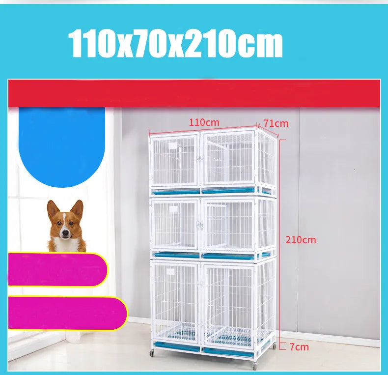 Heavy Duty Strong Pet Cage With Wheels For Dog Cat Bird