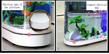 Small and medium-sized ultra-white glass hot bending tank bullet large screen ecological goldfish tank aquarium
