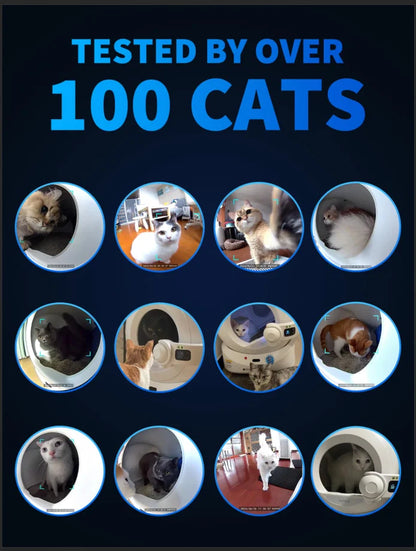 Automatic Litter Pan with Rotating CameraSealed and Odor-InsulatedMultiple Litter AvailableEasy-to-Clean Cat Litter Boxes