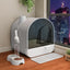 Hot Sale Easy Cleaning Closed Activated Carbon Deodorizing Semi-automatic Cat Litter Box