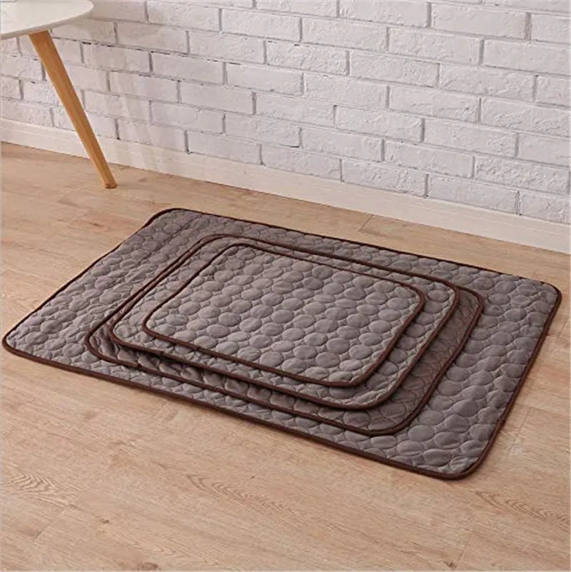 Dog Mat Cooling Summer Pad Mat For Dogs Cat Blanket Sofa Breathable Pet Dog Bed Summer Washable For Small Medium Large Dogs Car