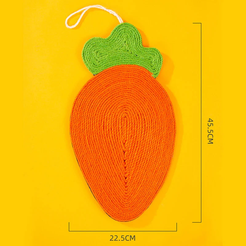 Natural Sisal Cat Scratching Board Fruit Carrot Cat Furniture Claw Sharpener Kitten Hanging Exercise Tool Quality Cat Scratcher